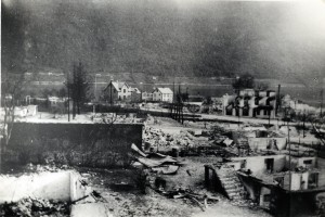 Ruiner etter bombingen av Åndalsnes april 1940